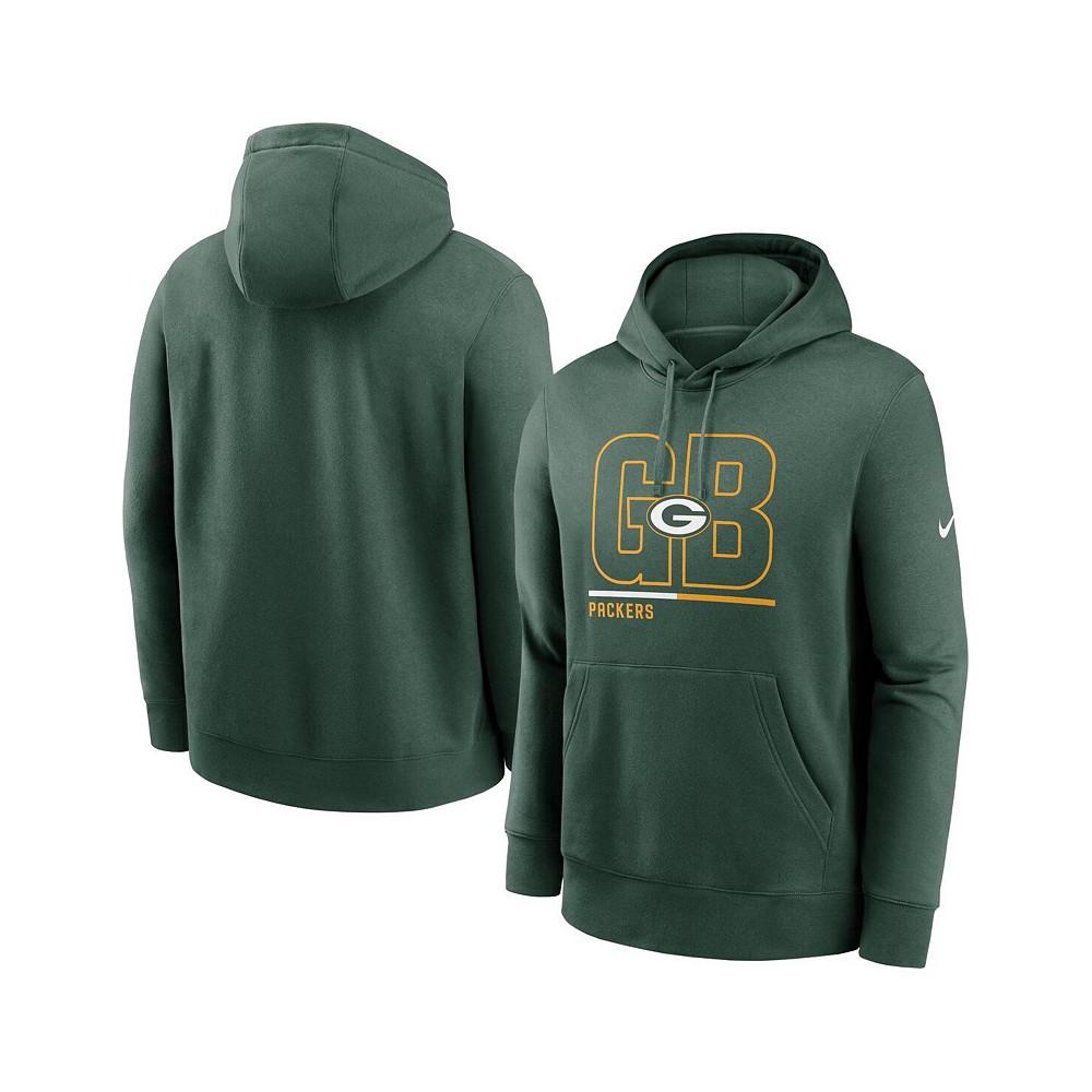 Nike Men's Green Green Bay Packers City Code Club Fleece Pullover Hoodie