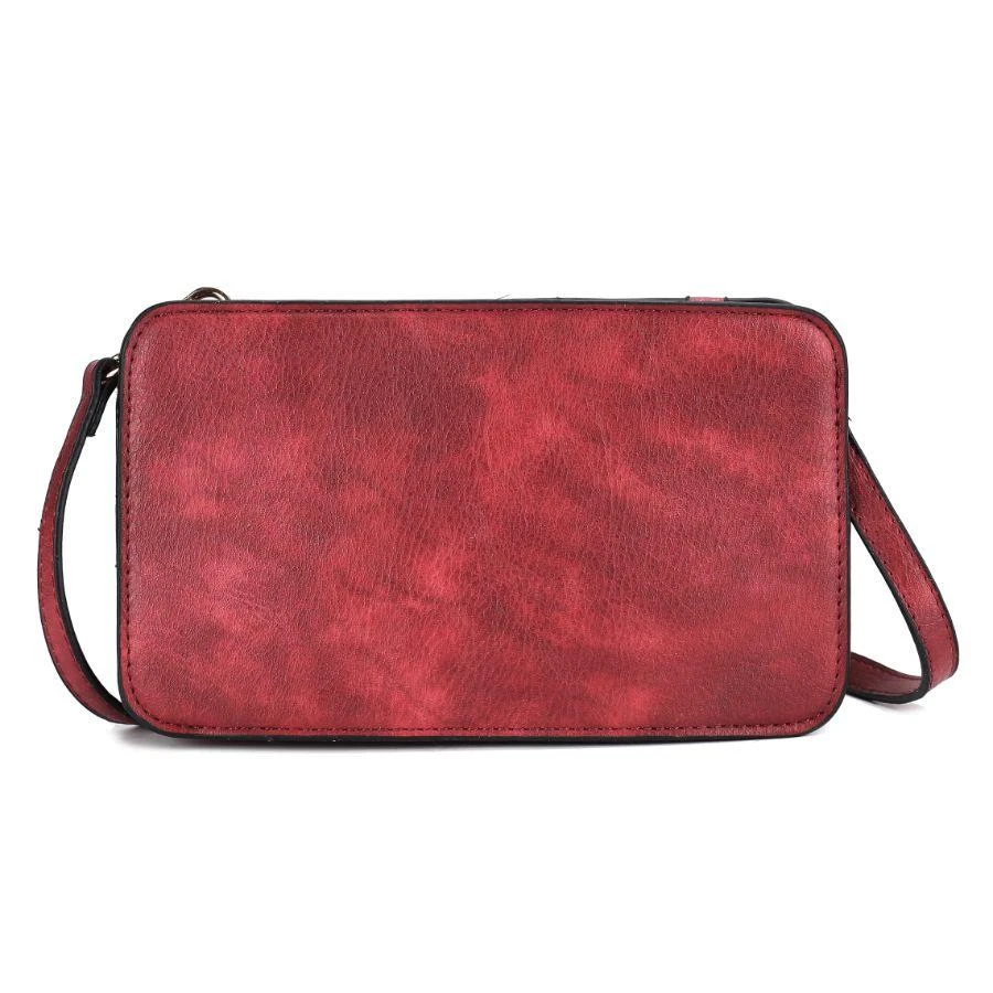MKF Muriel Vegan Leather Women’s Crossbody Bag with Card holder and Small Pouch 3 pieces 4