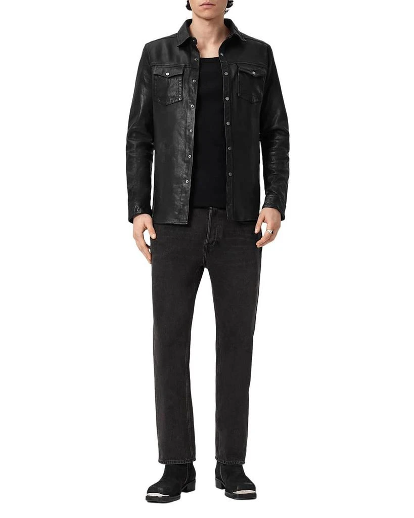 ALL SAINTS Irwin Leather Shirt 2