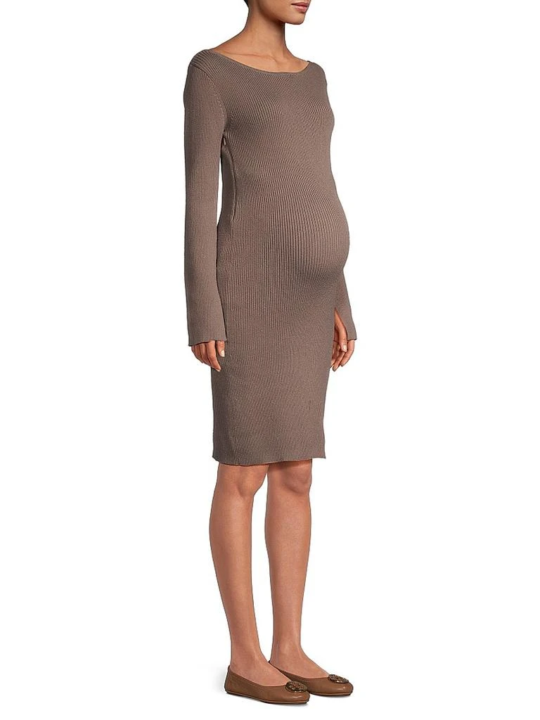 Nom Maternity Hudson Ribbed Maternity Sweater Dress 4