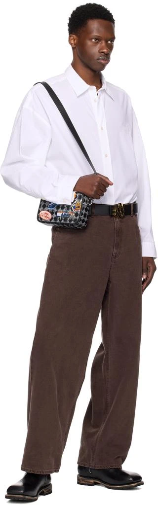 AMIRI Black 
Gray Station Patch Camera Case Bag 4