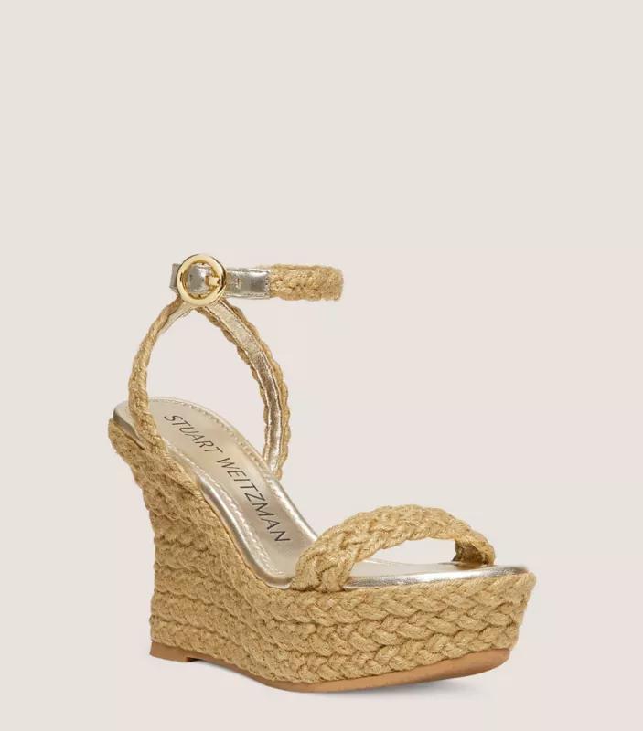 Stuart Weitzman BRAIDA STRAP ESPADRILLE WEDGE