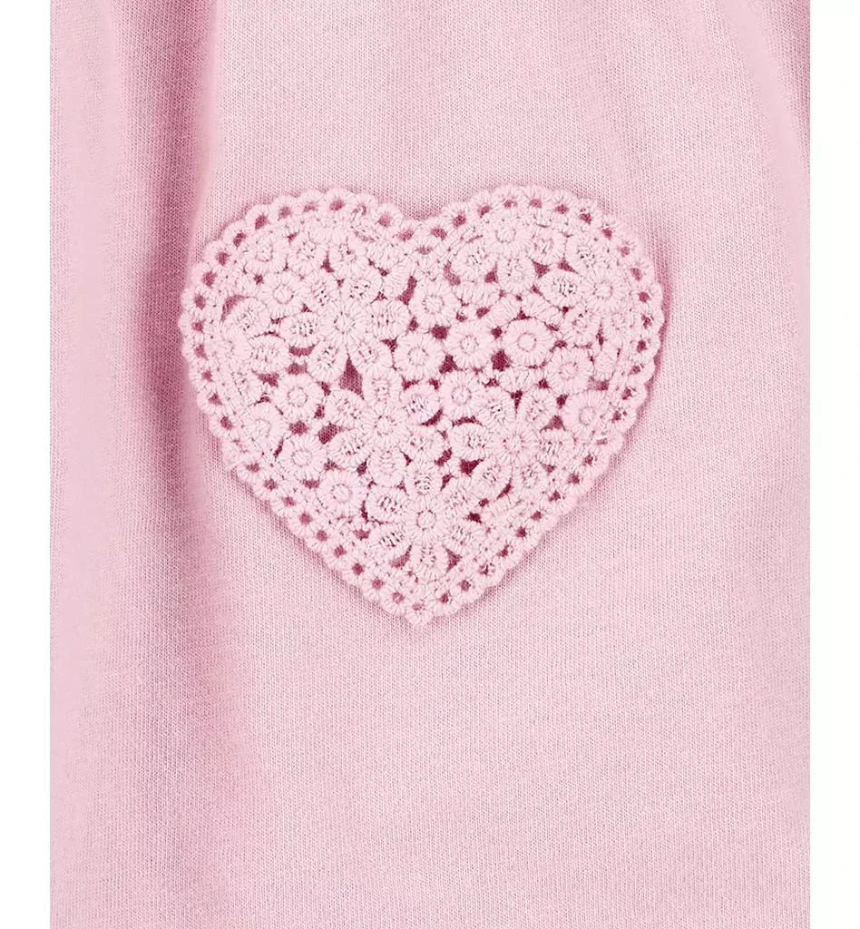 Carter's Baby Girls Cotton Crochet-Heart Flutter-Sleeve Sunsuit Dress 2