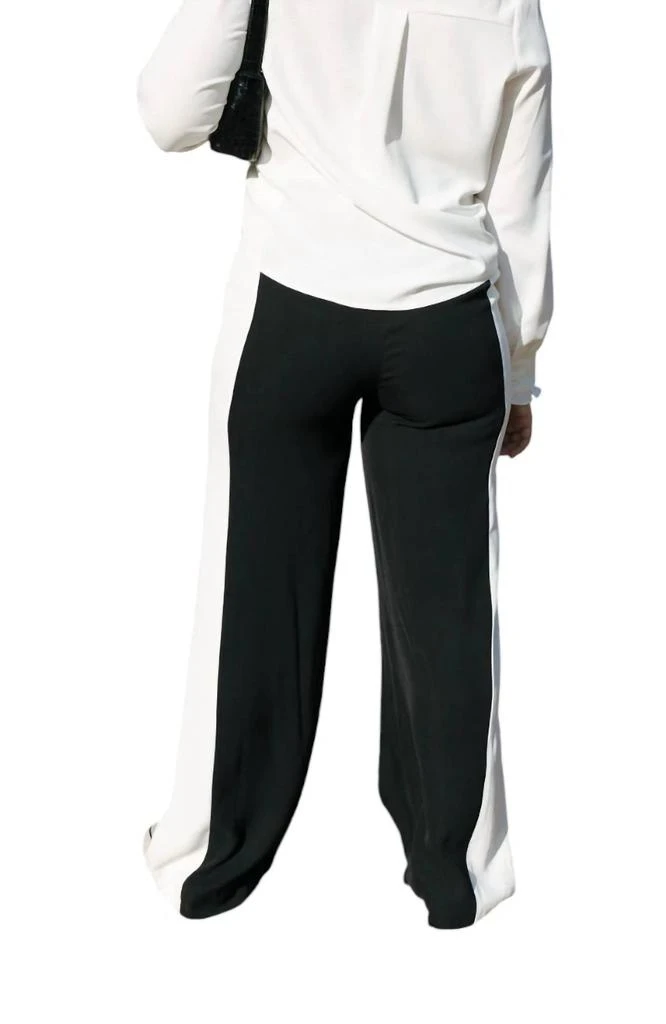 lalavon Colorblock Pants In Black/white 2