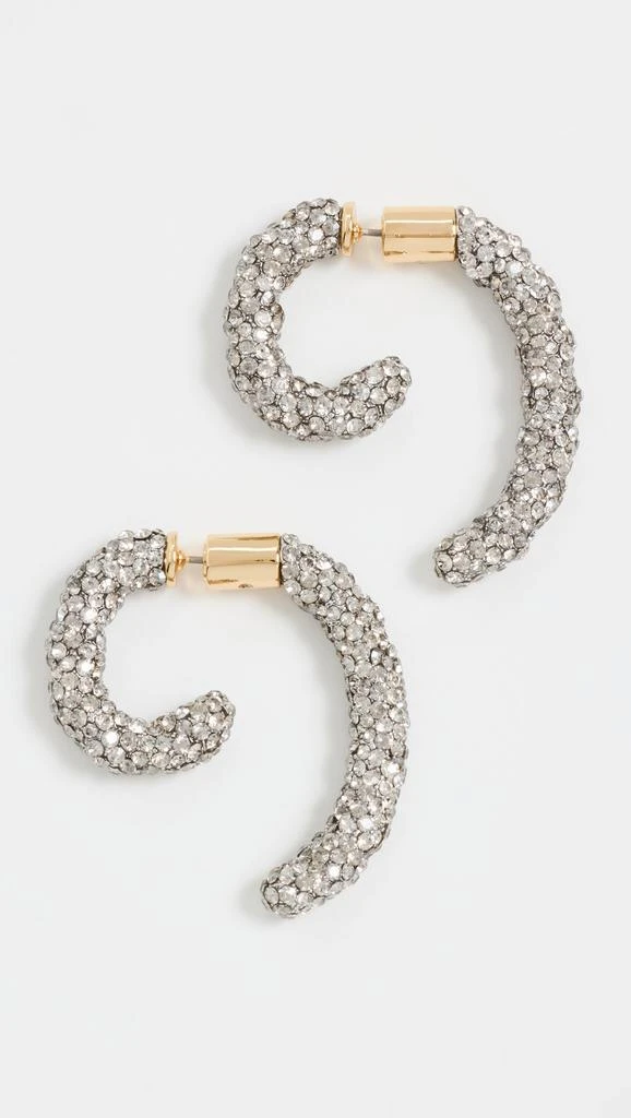 DEMARSON Luna Braided Pave Earrings 1