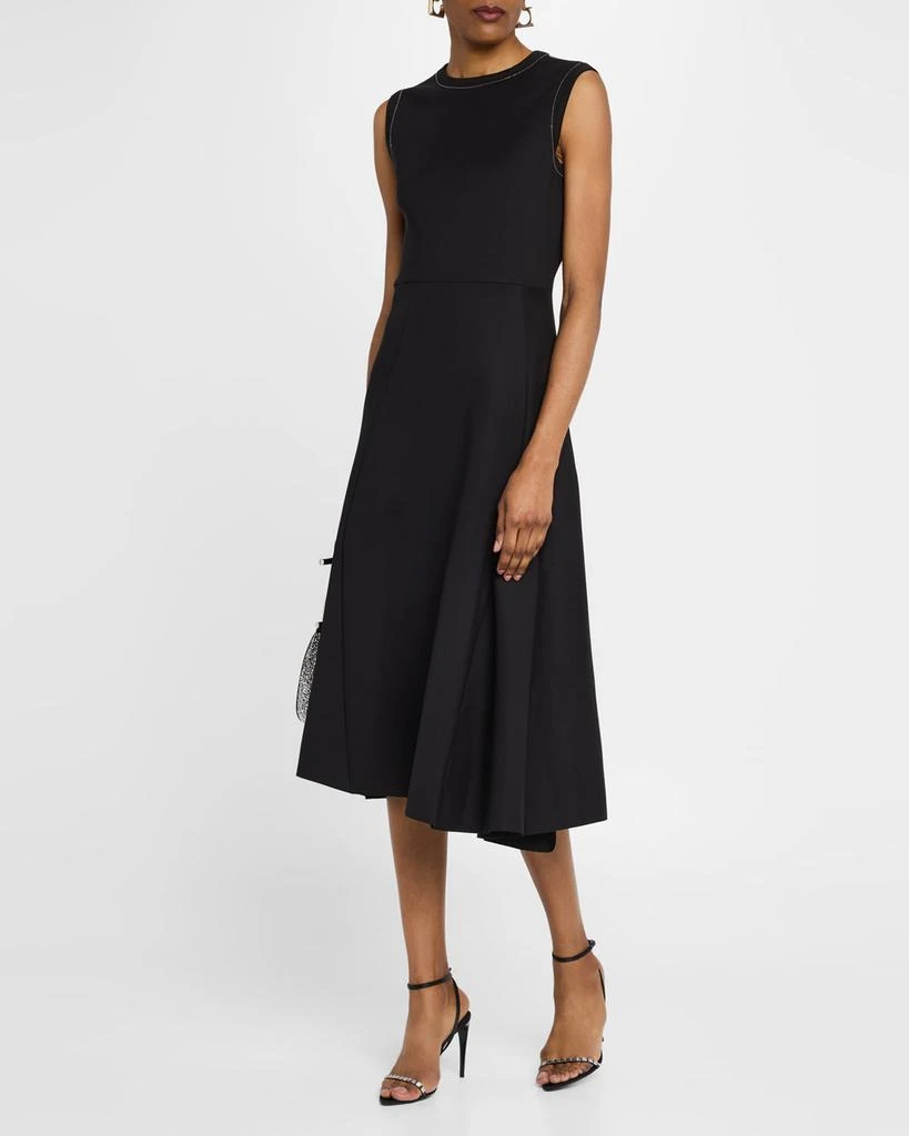 Fabiana Filippi Sleeveless A-Line Scuba Midi Dress 4