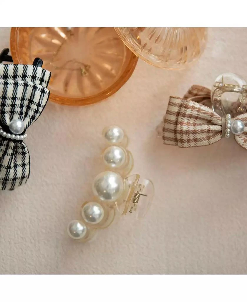 Headbands of Hope Dots Clip - Pearl White 5