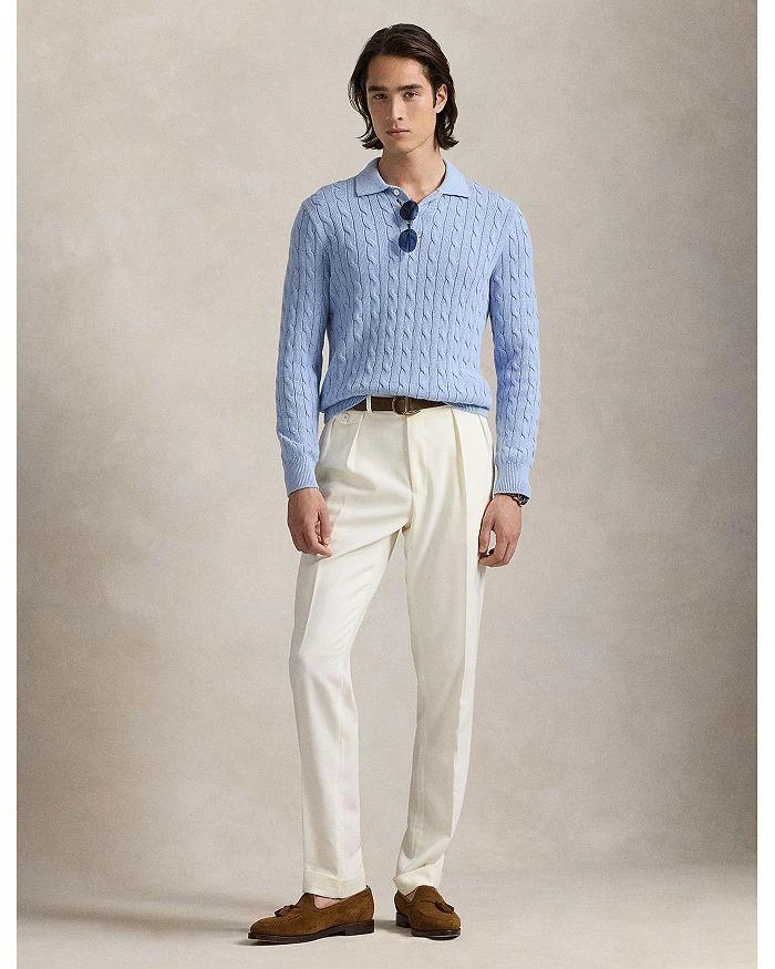 Ralph Lauren Cable Knit Cotton Polo Collar Sweater 2