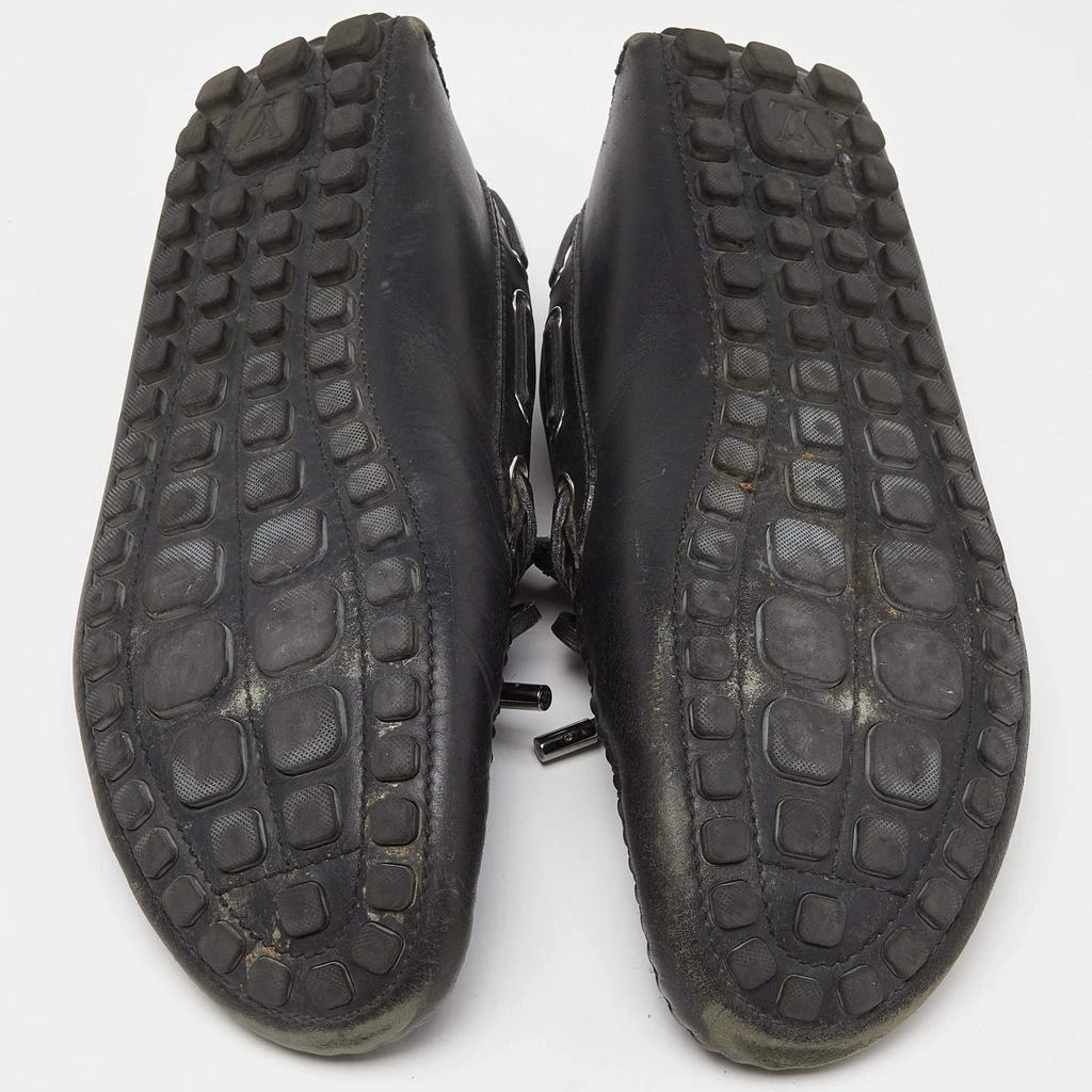Louis Vuitton Louis Vuitton Black Leather Bow Slip On Loafers Size 43.5 6