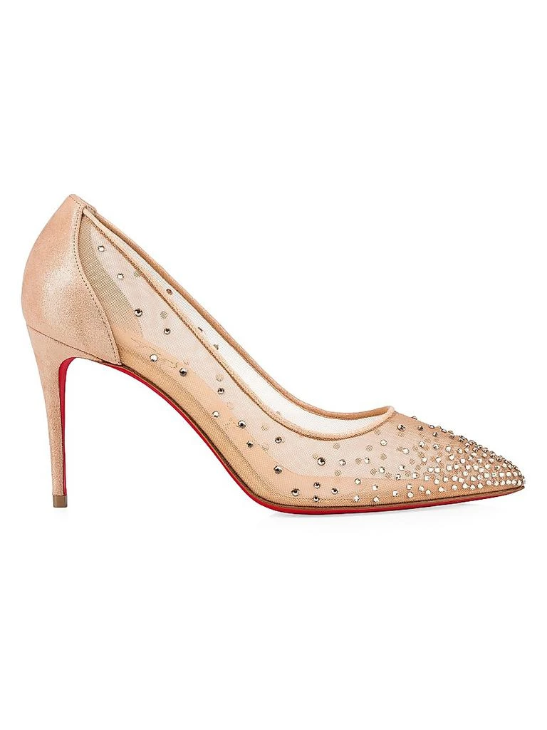Christian Louboutin Follies Strass 85MM Mesh Pumps 1