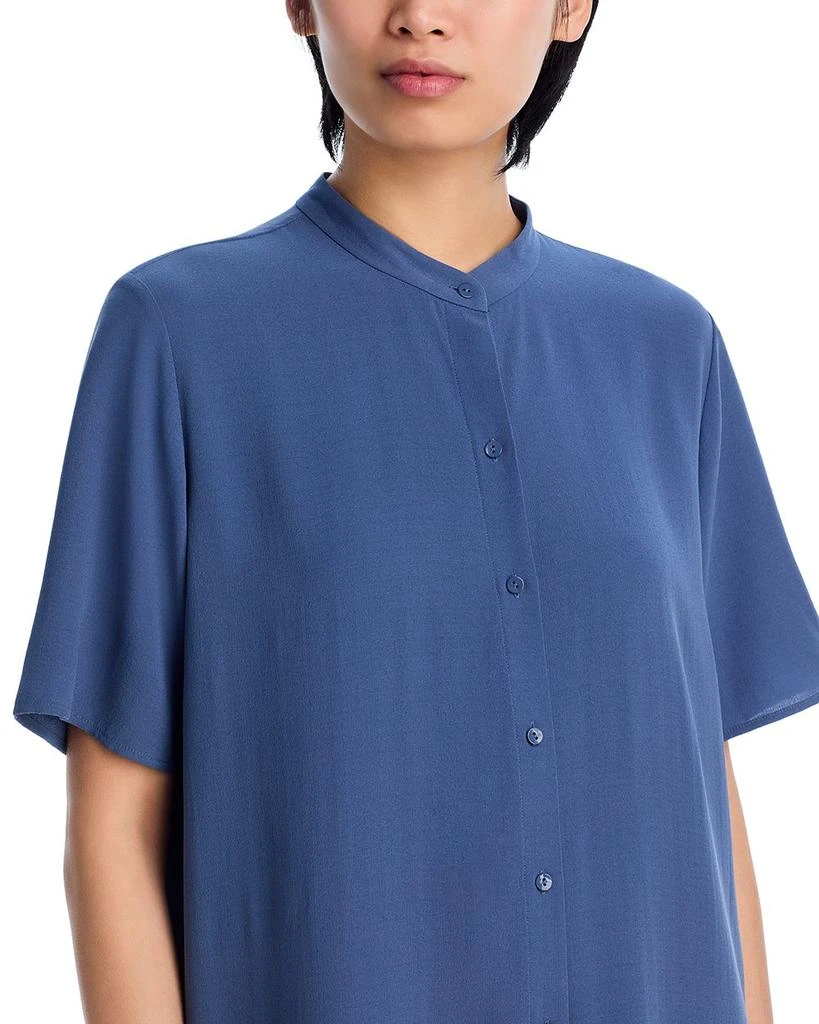 Eileen Fisher Silk Mandarin Collar Shirtdress 2