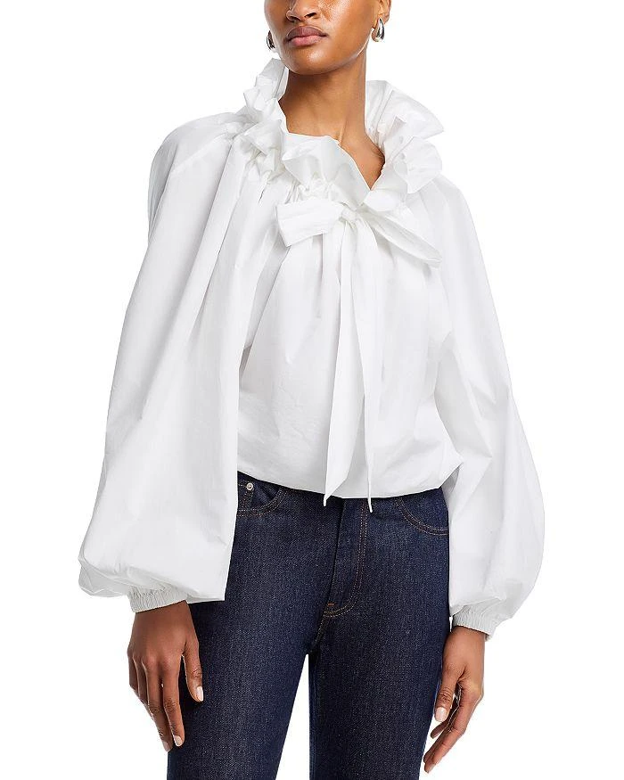 Essentiel Oversized High Collar Peasent Top 1