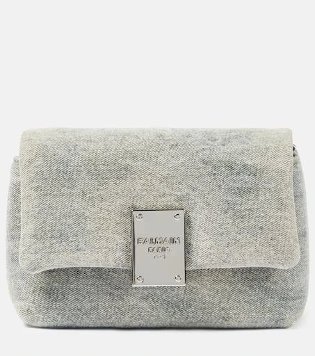 Balmain 1945 Soft Mini denim shoulder bag 1