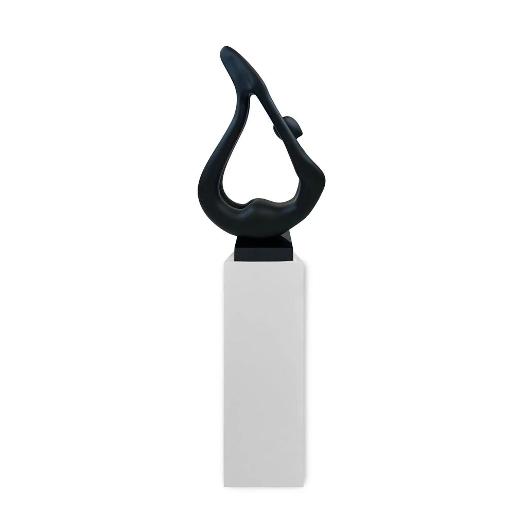 Finesse Decor Yoga Black Sculpture - White Base 1