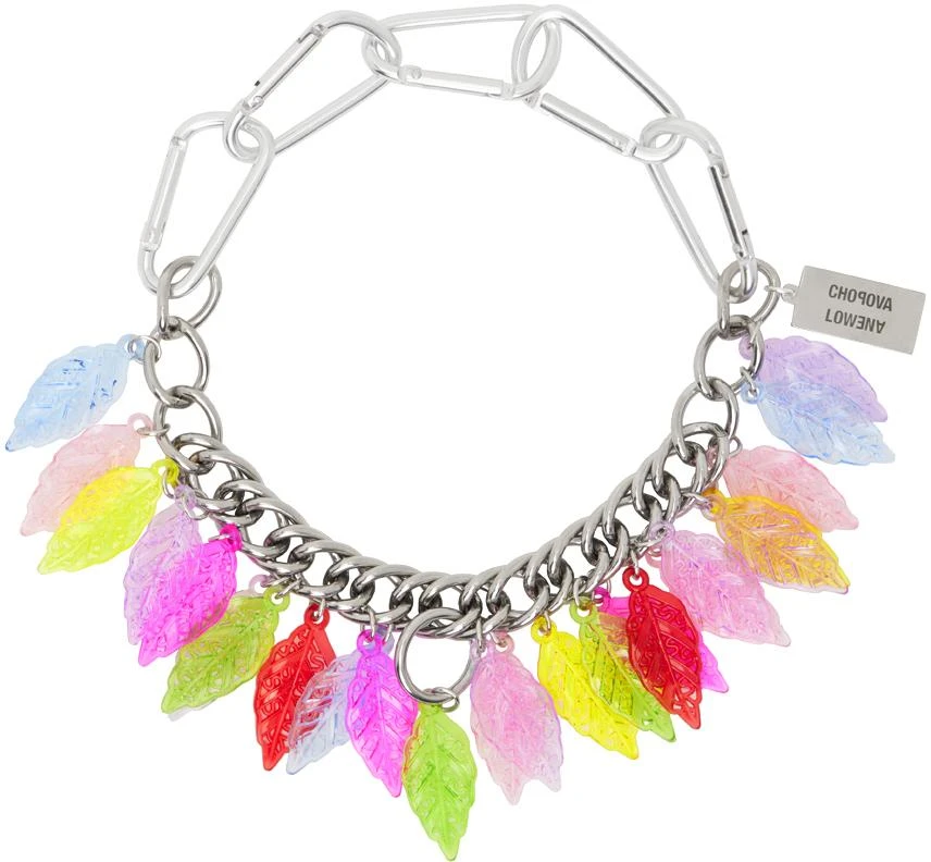 CHOPOVA LOWENA Silver Pile Of Leaves Necklace 1