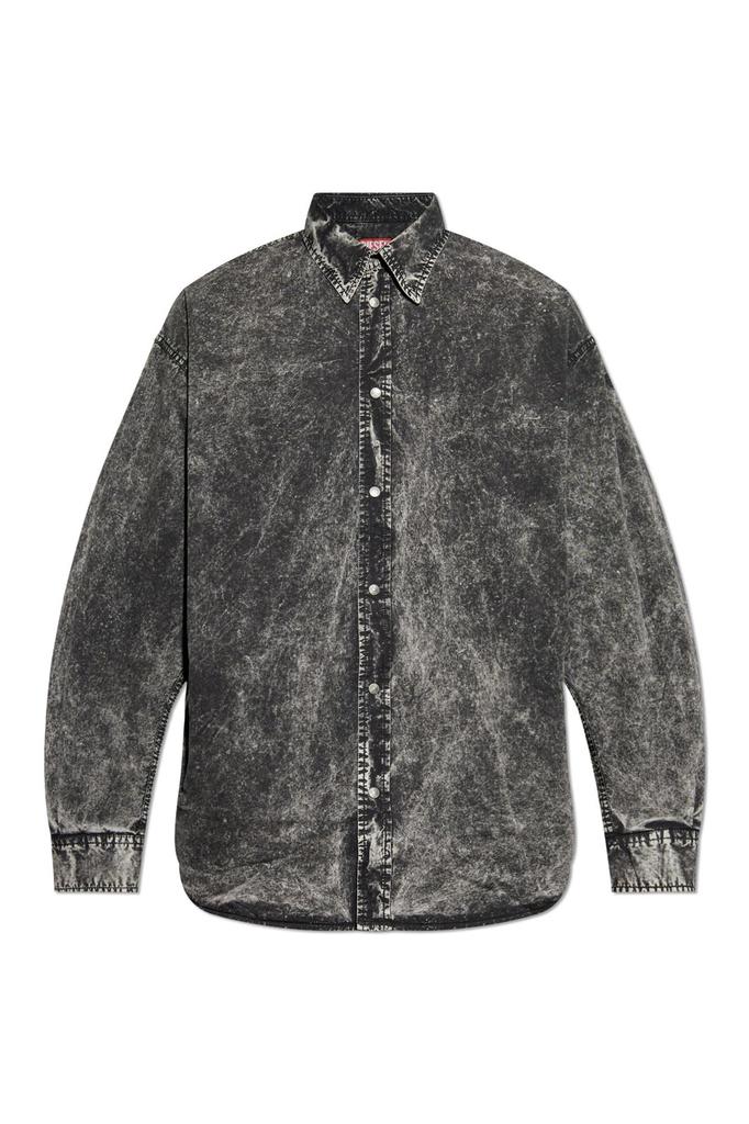 Diesel Diesel S-Boxt-N5 Distressed Flocked Logo Sweatshirt
