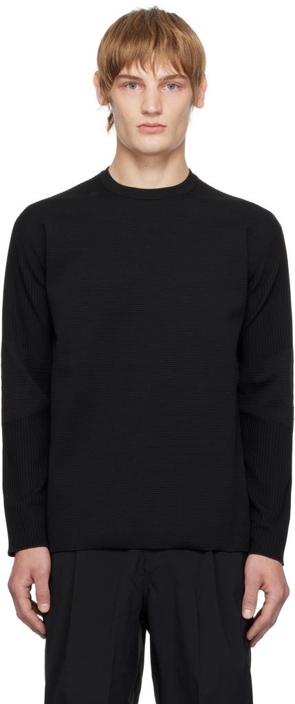 DESCENTE Black FusionKnit Crewneck T-shirt