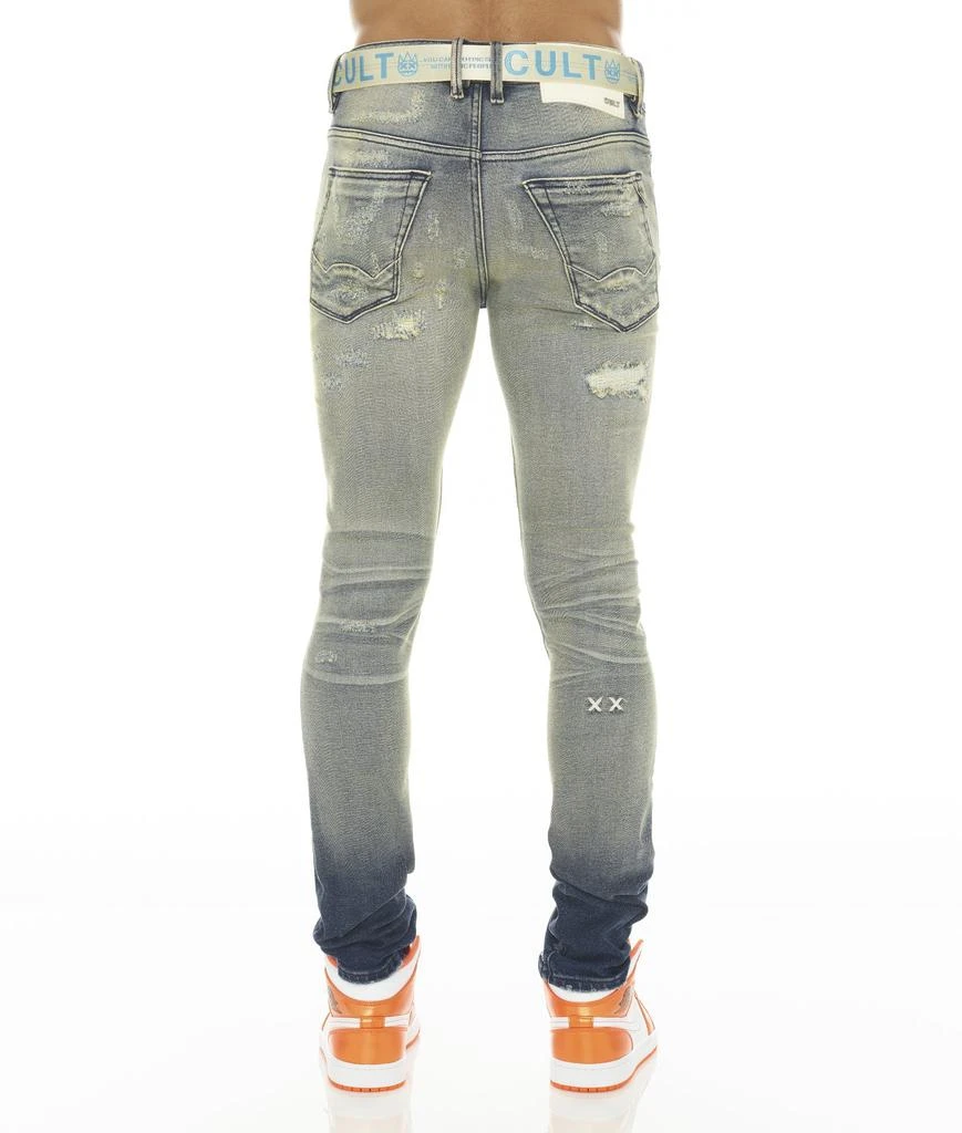 Cult Of Individuality PUNK SUPER SKINNY STRETCH W/ BEET RED BELT IN INO 3