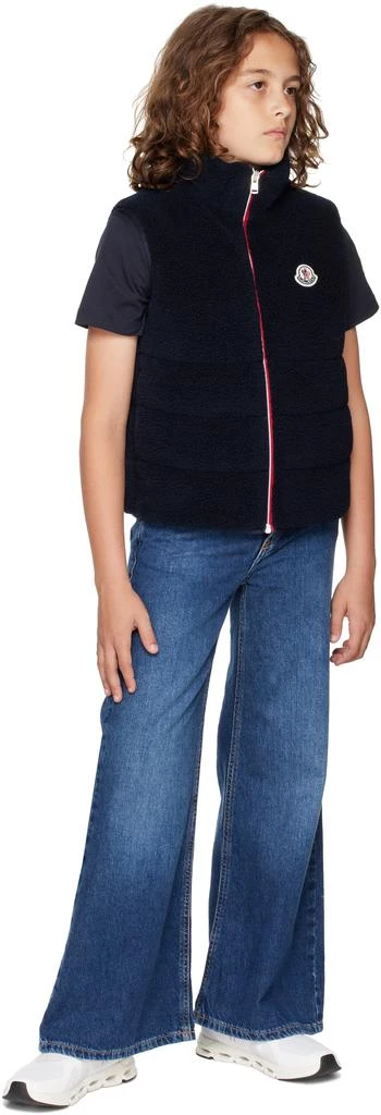 Moncler Big Kids Navy Tib Teddy Padded Down Vest 4