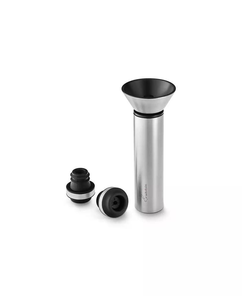 Rabbit Stainless Steel Vacuum Wine Preserver with 2 Stoppers