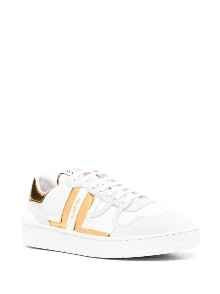 Lanvin Clay Lace-Up Sneakers with Gold-Tone Accents 2