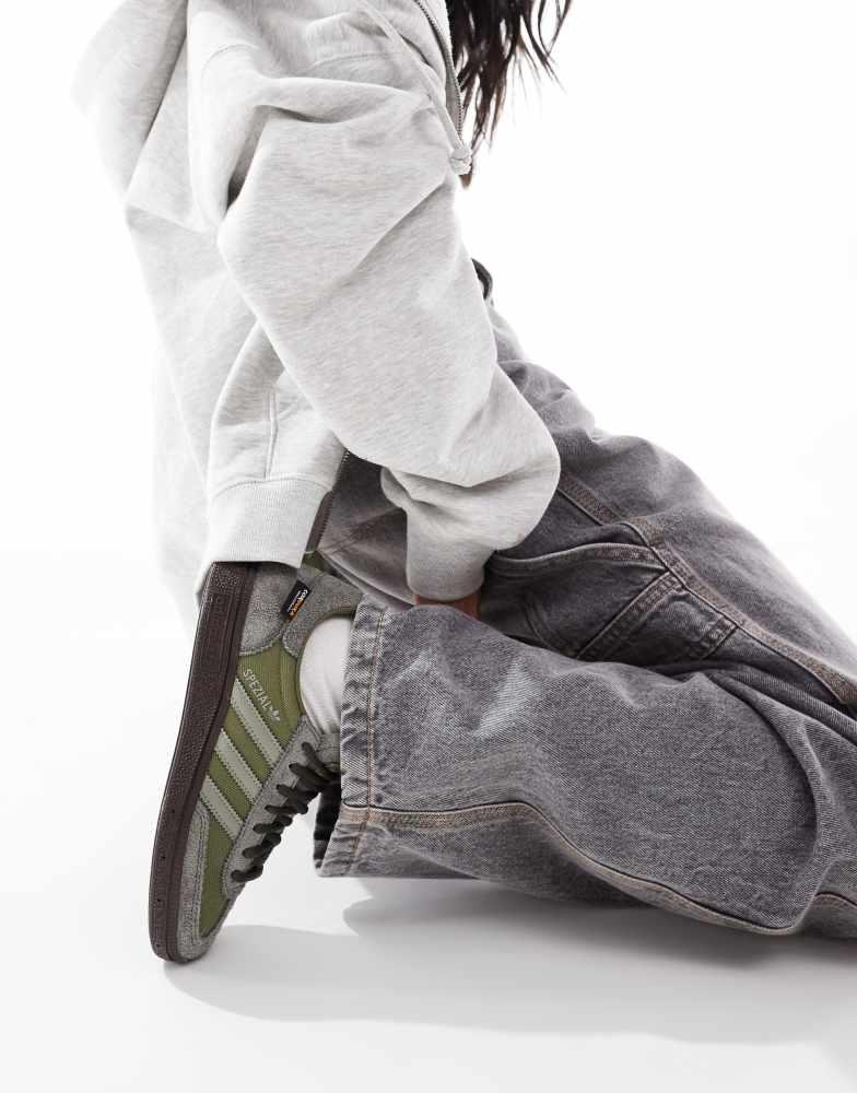 Adidas adidas Originals Handball Spezial cordura trainers in khaki and grey