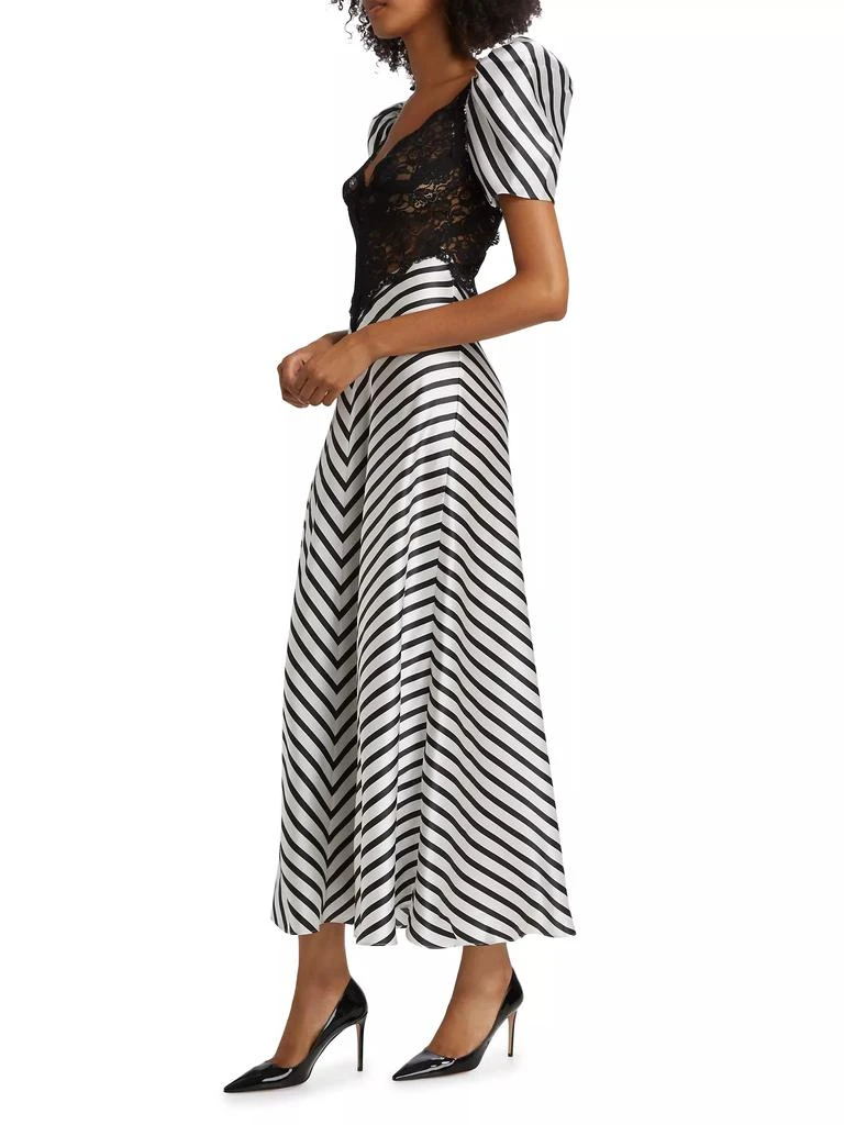 Rodarte Beetlejuice II x Rodarte Stripe Lace Bodice Maxi Dress 4