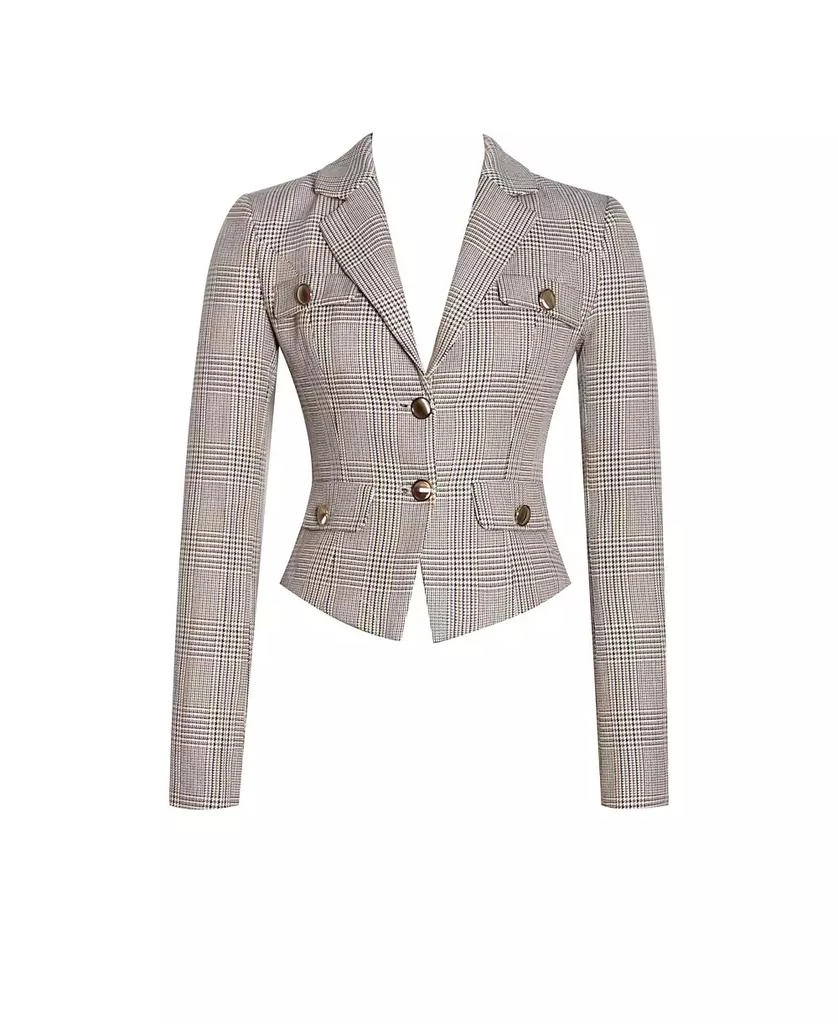 Miss Circle Women's Oakley Brown Plaid Preppy Style Blazer Jacket 9