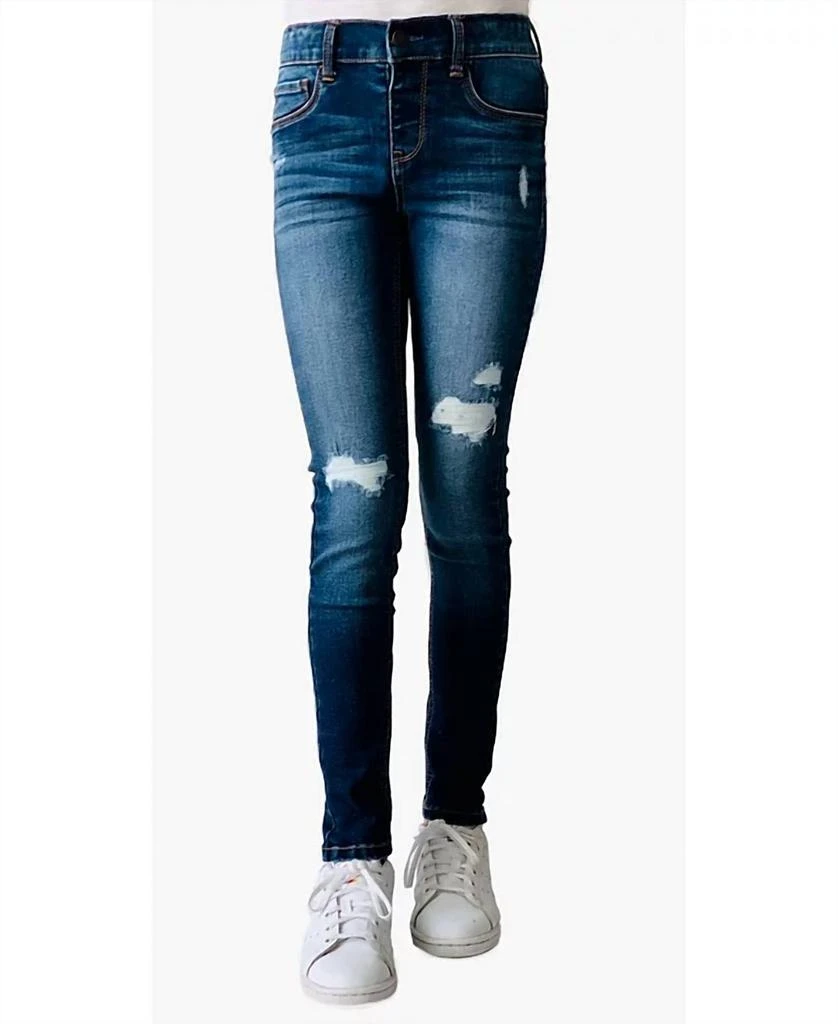 Imperial Star Big Girls Destructed Denim Skinny Jeans In Medium Blue 1