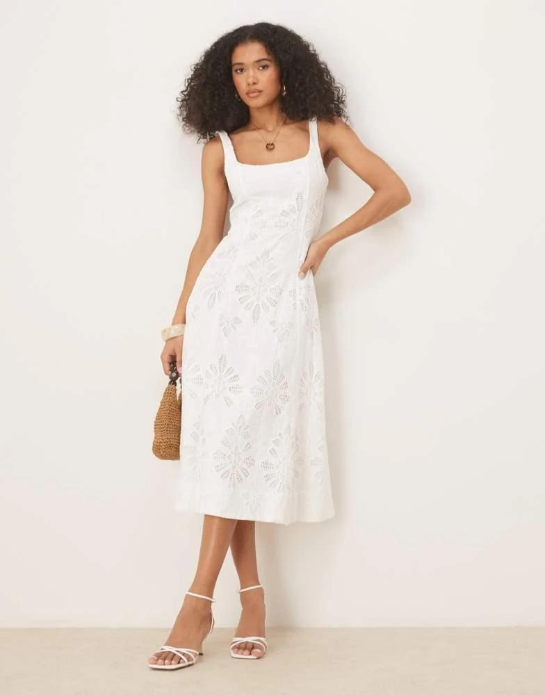 Shop Mango premium cutwork midi dress in white on Sale at BeyondStyle  Get  10% Off Mango premium cutwork midi dress in white with Limited-Time Flash  Deals, Exclusive Discounts, and Special Offers.