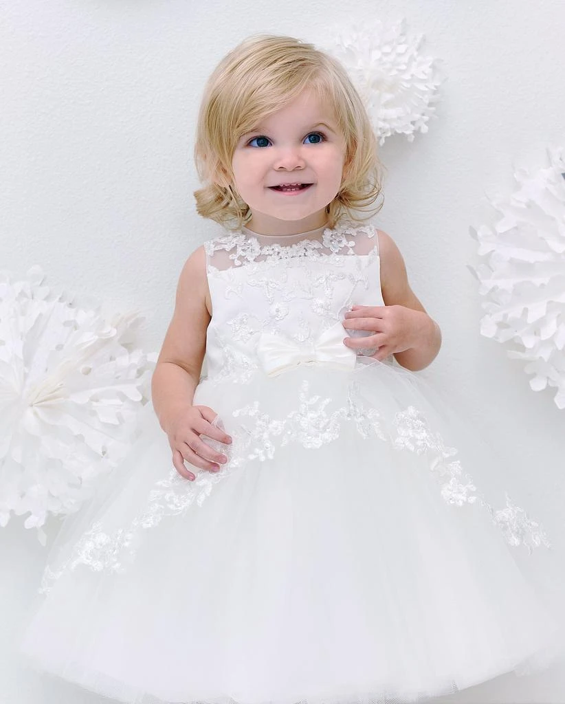 Sarah Louise Sarah Louise Girls Ceremonial Ballerina Length Dress in Ivory 2