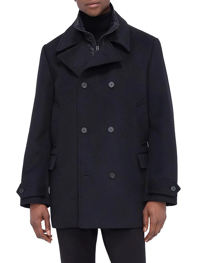 BUGATCHI Wool-Blend Double-Breasted Peacoat 3