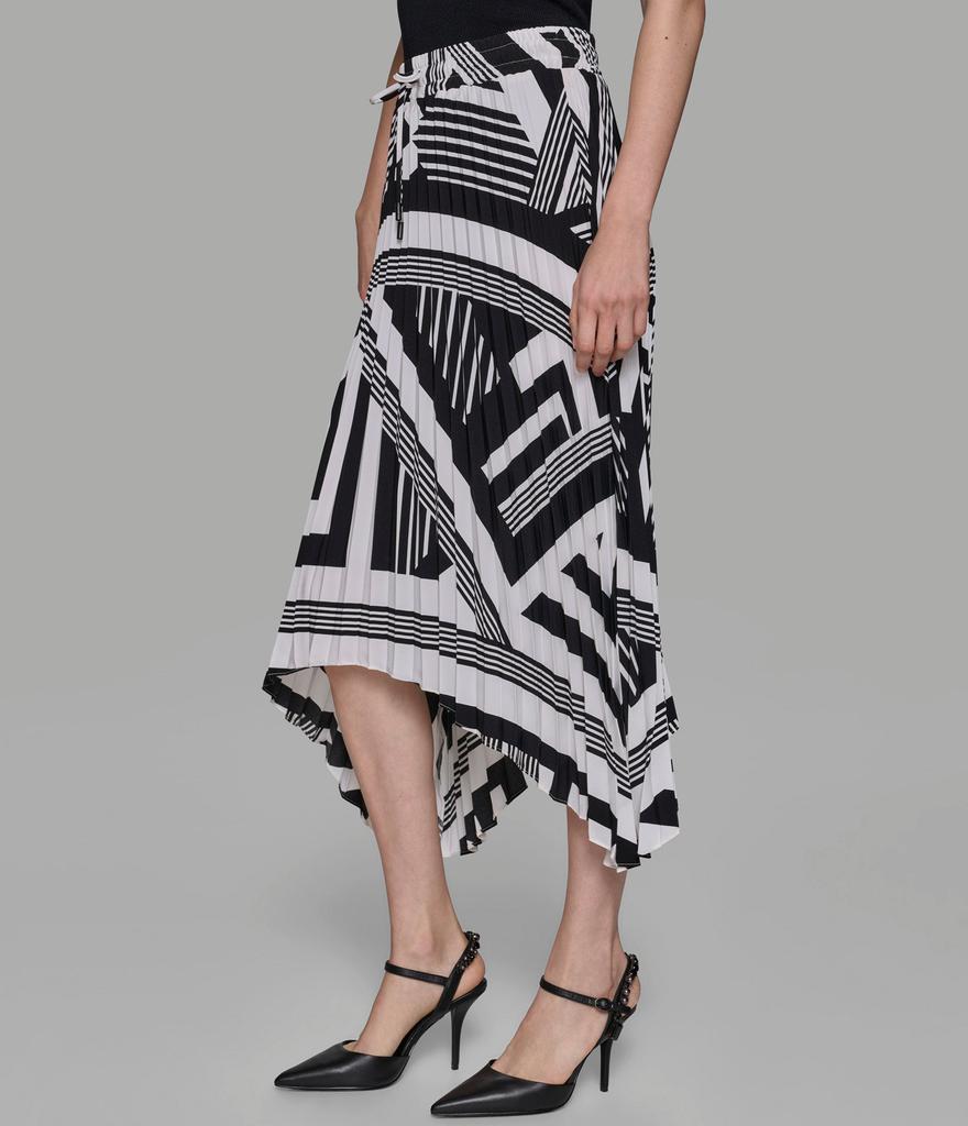 Karl Lagerfeld Paris PLEATED HIGH WAISTED MIDI SKIRT