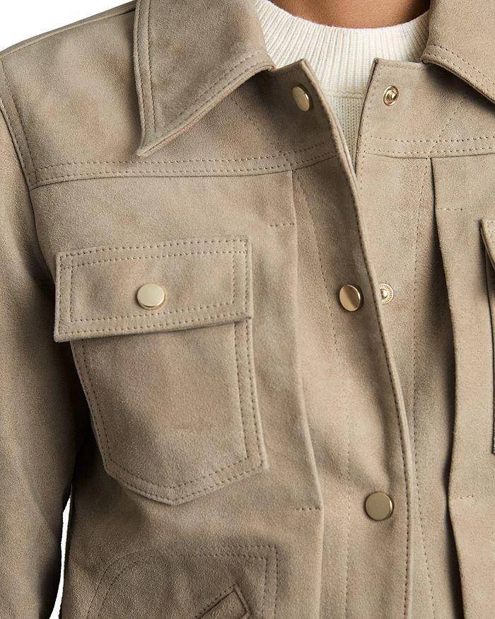 REISS Conor Suede Trucker Jacket 3