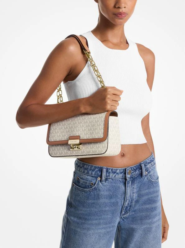 Michael Kors Tribeca Large Signature Logo Shoulder Bag 3
