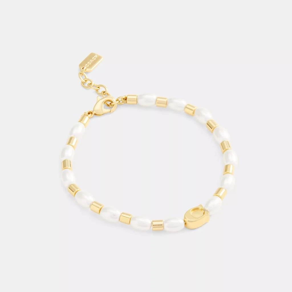 Coach Pearls And Beads Linear Bracelet 1