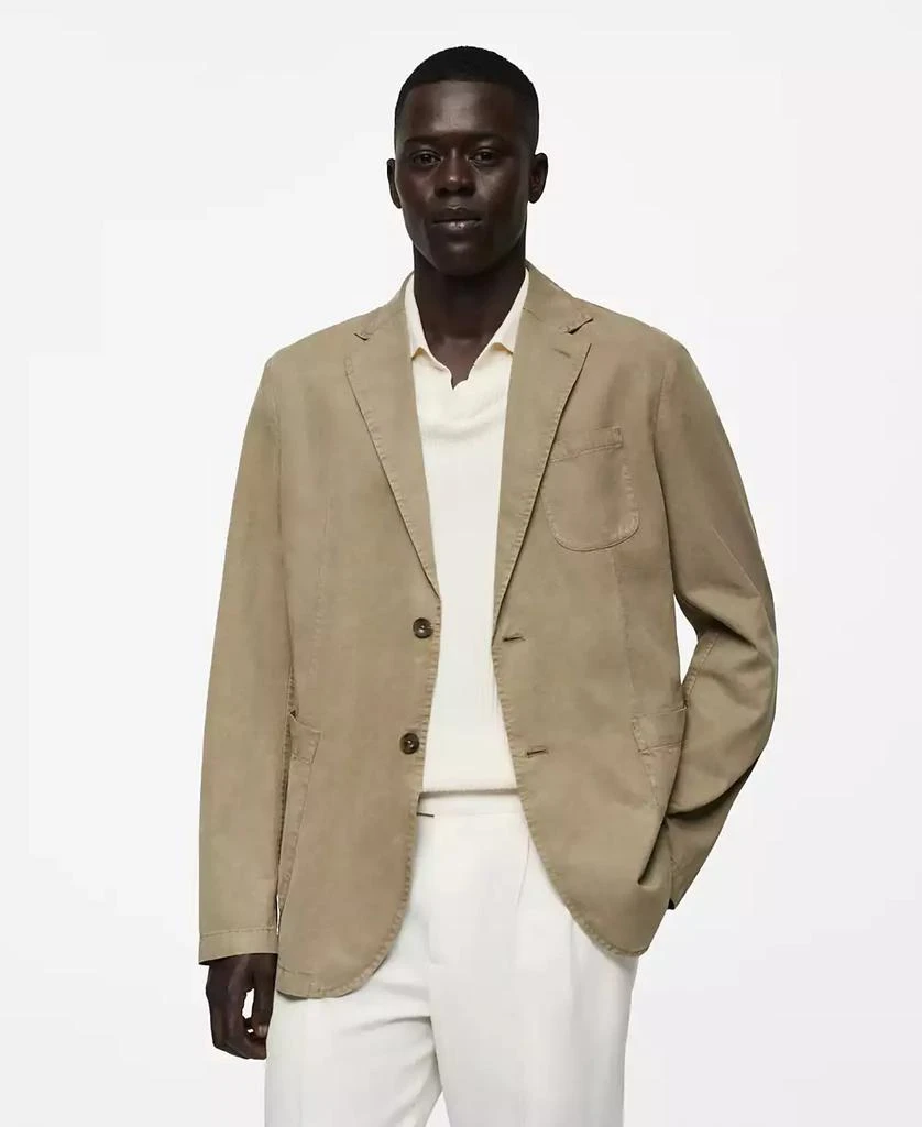 Mango Men's Slim-Fit Linen-Blend Blazer 1