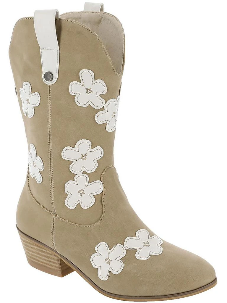 Masseys Blaze  Womens Faux Leather Pull On Cowboy, Western Boots 1