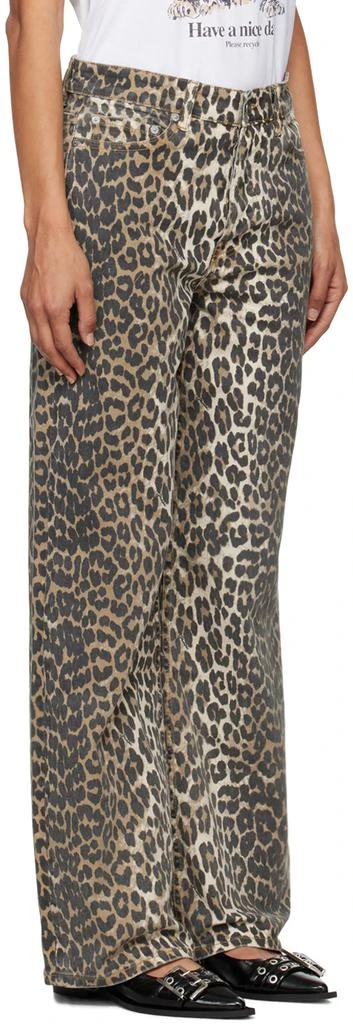Ganni Black & Brown Printed Izey Jeans 2