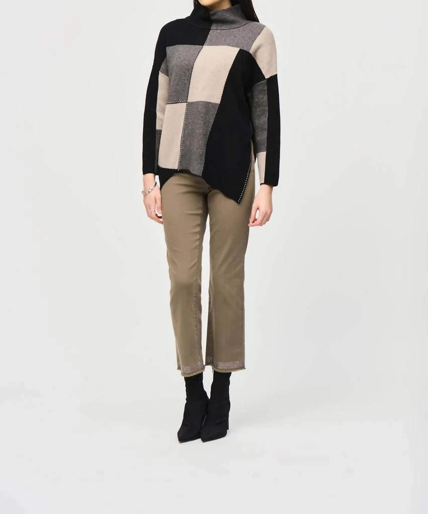 JOSEPH RIBKOFF Joseph Ribkoff - Color Block Jacquard Pullover 1