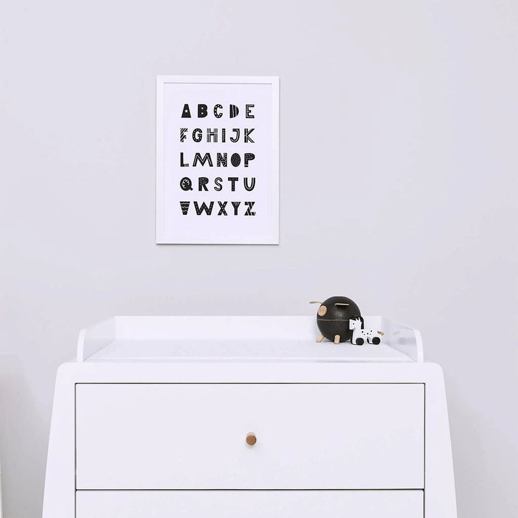 The Hut Snüz Alphabet Nursery Print - Monochrome 2