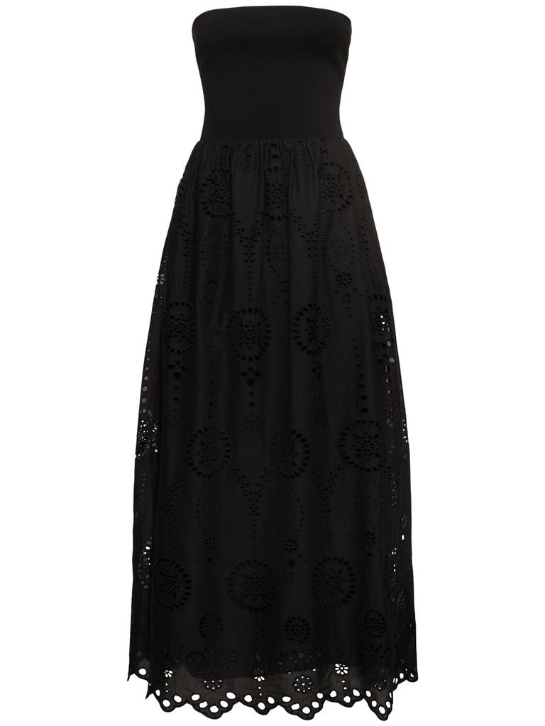 Matteau Embroidered Strapless Long Dress