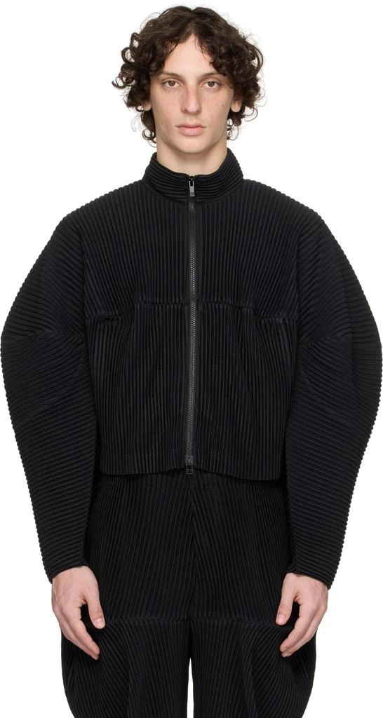 Homme Plissé Issey Miyake Black Kinetic Sculpture Jacket 1