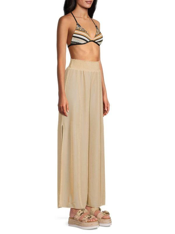 Ramy Brook Athena Flat Front Side Slit Pants 3