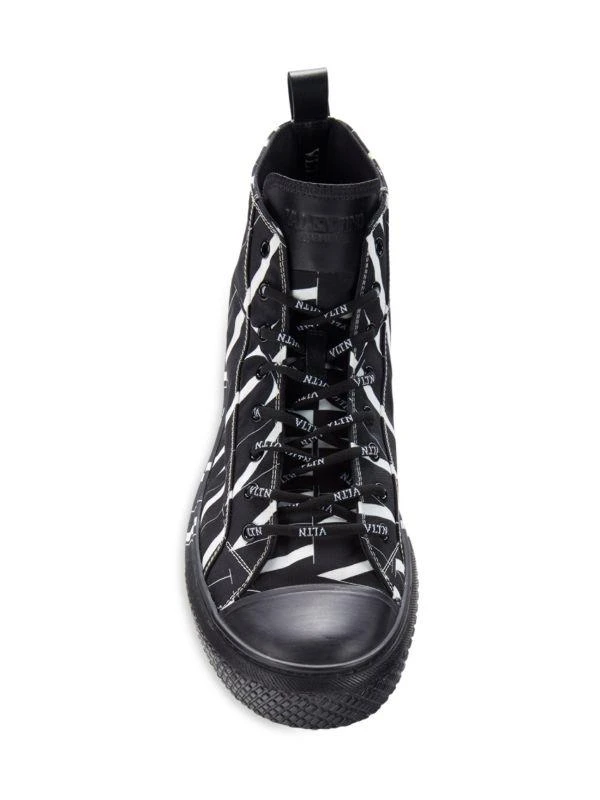 Valentino Monogram Print High Top Sneakers 5