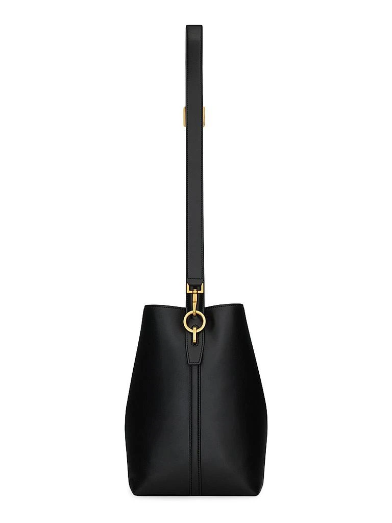 Yves Saint Laurent Le 37 in Shiny Leather Bucket Bag 6