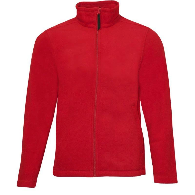 Regatta Mens Plain Micro Fleece Full Zip Jacket Classic Red 1