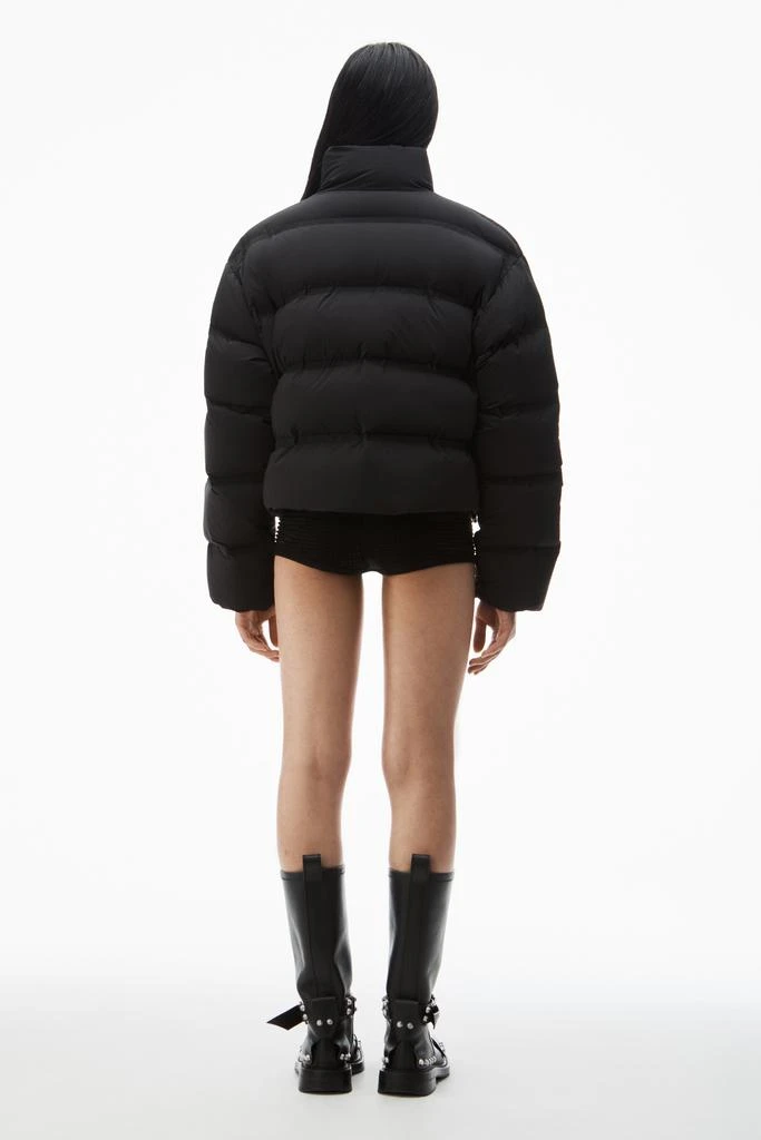 Alexander Wang cropped puffer coat with reflective logo 4