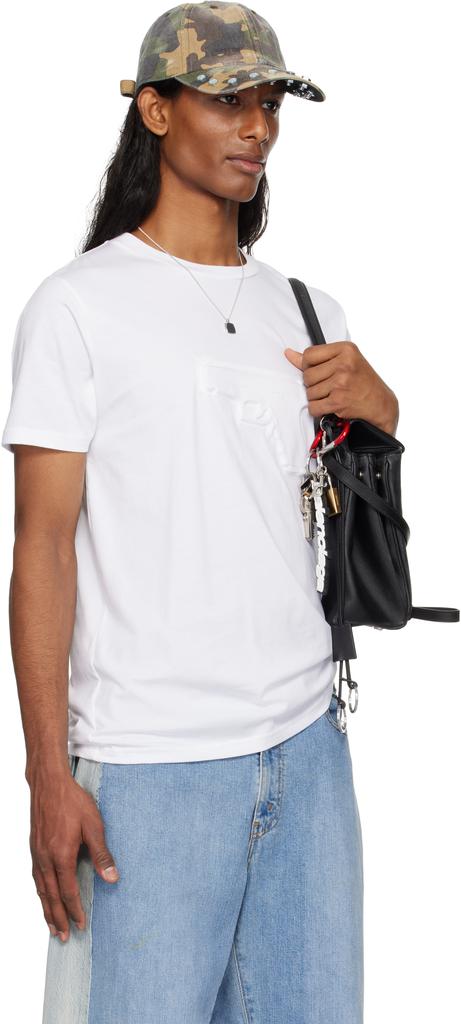 Ashley Williams SSENSE Exclusive White Embossed Gun Danny T-shirt