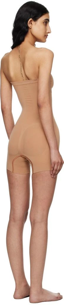 SKIMS Tan Seamless Sculpt Strapless Shortie Bodysuit 3